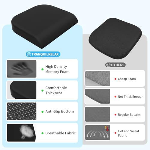 top-tier TranquilRelax Large Seat Cushion, Memory Foam Cushion for Daily Use