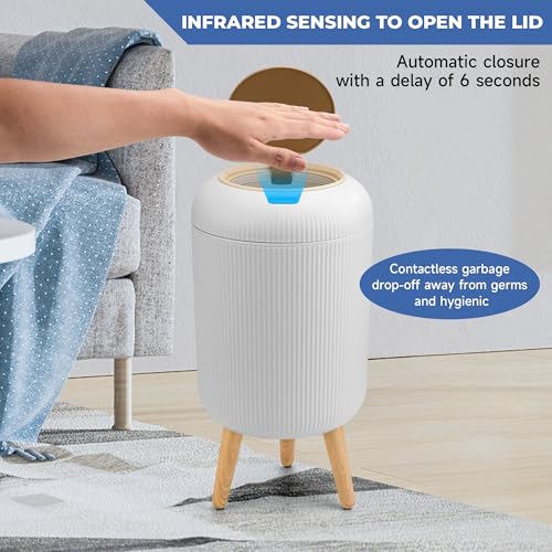 Minimalist Pukomc Smart Sensor Wastebasket, Convenient and Hygienic user-friendly for Daily Use