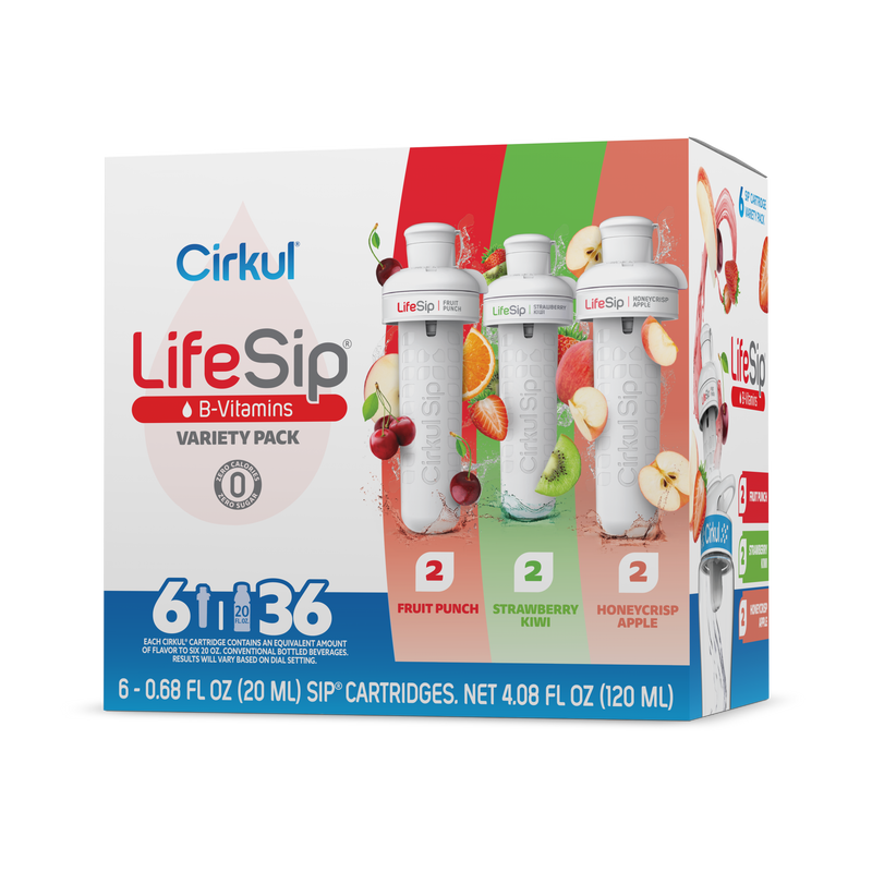Sugar-Free LifeSip 6-Pack Variety Pack PN3A - Electrolyte Hydration Enhanced Taste Cartridges - Default Title
