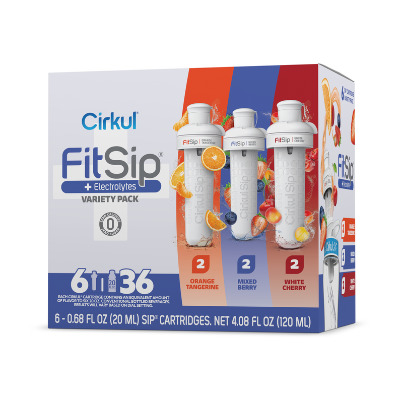 Sugar-Free FitSip 6-Pack Variety Pack HE3H - Sugar-Free Fruit Flavor Cartridge Refill - Default Title