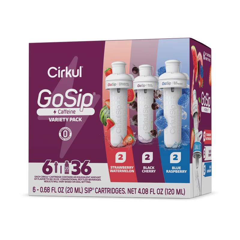 Sugar-Free GoSip 6-Pack Variety Pack CB6Q - Vitamin-Infused Natural Refreshing Flavor Core - Default Title