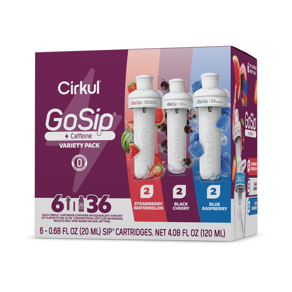 Sugar-Free GoSip 6-Pack Variety Pack CB6Q - Vitamin-Infused Natural Refreshing Flavor Core - Default Title