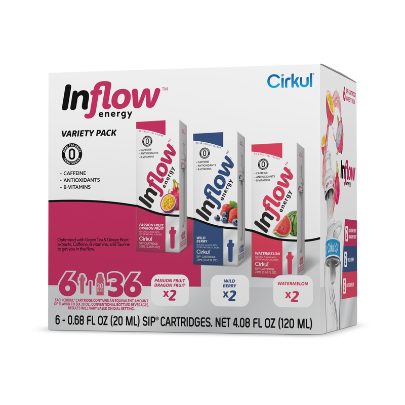 Zero-Calorie Inflow Energy 6-Pack Variety Pack VCUW - Electrolyte Hydration Enhanced Taste Cartridges - Default Title
