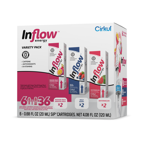 Zero-Calorie Inflow Energy 6-Pack Variety Pack VCUW - Electrolyte Hydration Enhanced Taste Cartridges - Default Title