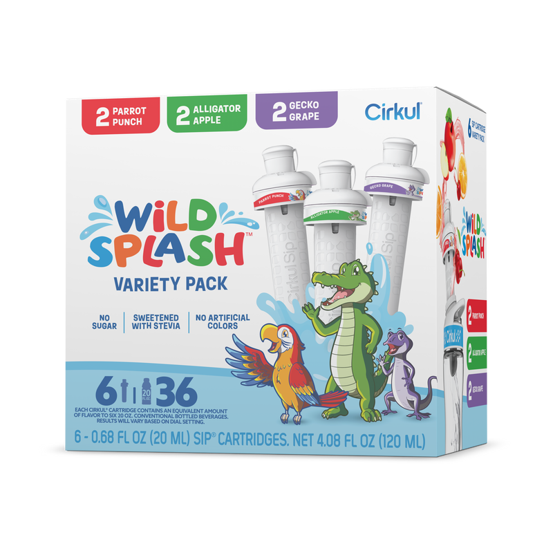 Sugar-Free Wild Splash 6-Pack Variety Pack 2TB7 - Electrolyte Hydration Enhanced Taste Cartridges - Default Title