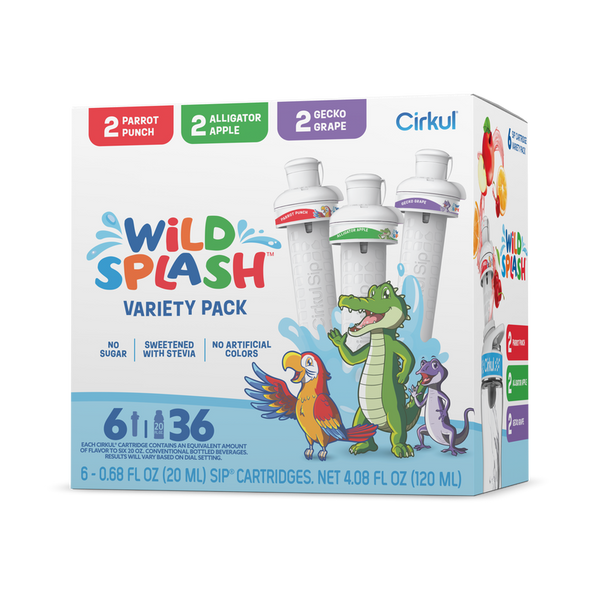 Sugar-Free Wild Splash 6-Pack Variety Pack 2TB7 - Electrolyte Hydration Enhanced Taste Cartridges - Default Title