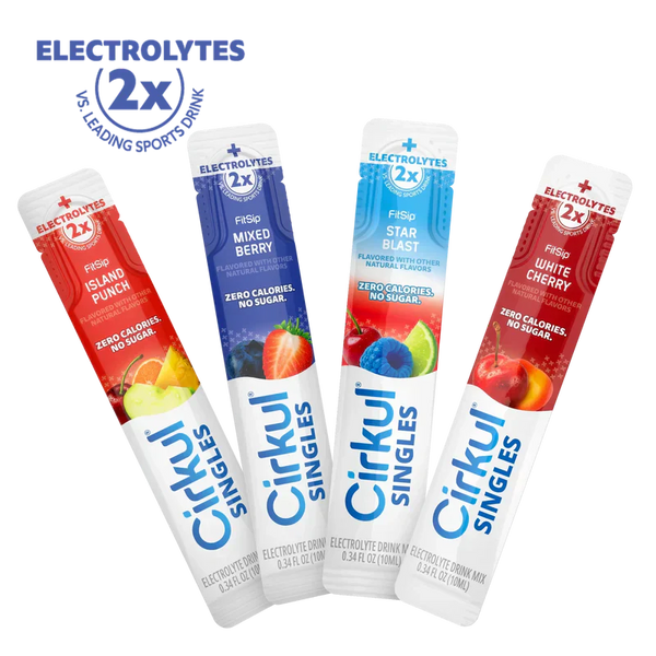 Refreshing Electrolyte 16-Pack  Singles FitSip Bundle J8XB - Zero-Calorie Multi-Flavor Sip Pods for Water Bottle - Default Title