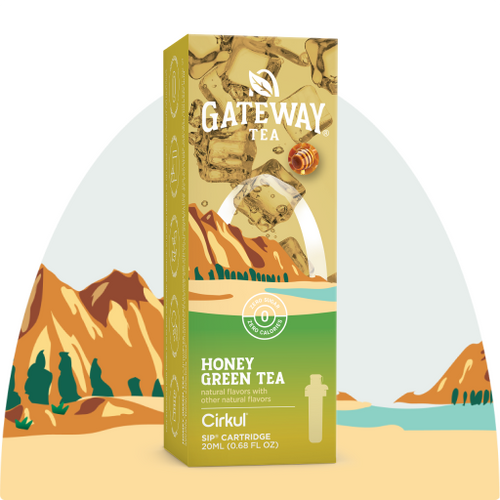 Natural Fruit Flavored Gateway Honey Green Tea D1OV - Zero-Calorie Multi-Flavor Sip Pods for Water Bottle - Default Title