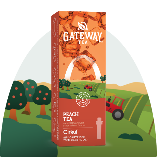 Zero-Calorie Gateway Peach Tea 97HL - Vitamin-Infused Natural Refreshing Flavor Core - Default Title