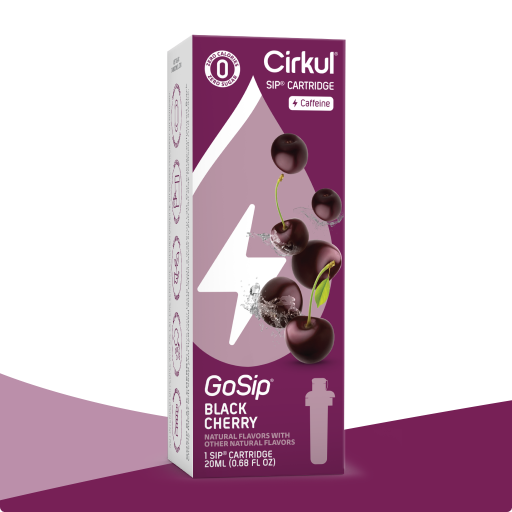 Vitamin-Infused GoSip Black Cherry 7X64 - Vitamin-Infused Natural Refreshing Flavor Core - Default Title