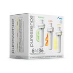 Natural Fruit Flavored Puressence 6-Pack Variety Pack 3T3F - Sugar-Free Fruit Flavor Cartridge Refill Detail
